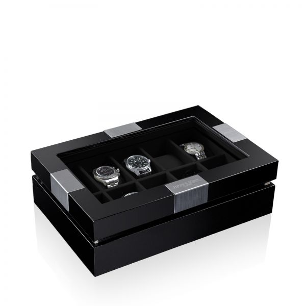 Uhrenbox Executive 10 - Schwarz/Schwarz